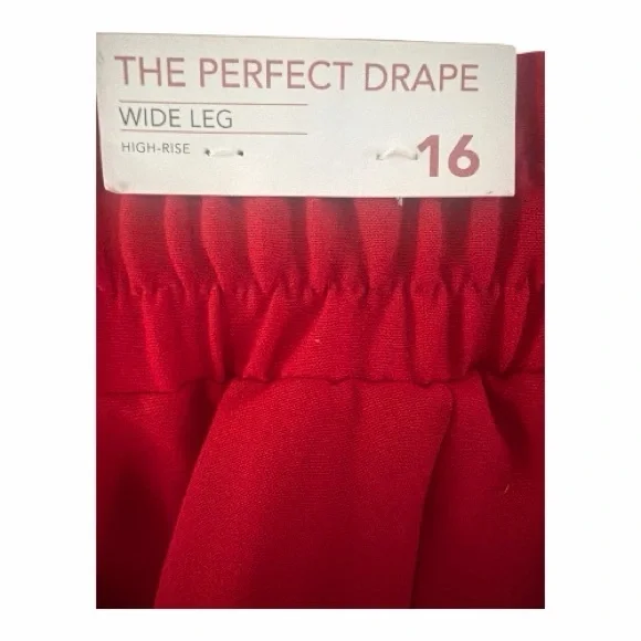 Lane Bryant Women’s Red Wide-Leg Drawstring Pants NWT - Picture 4 of 4